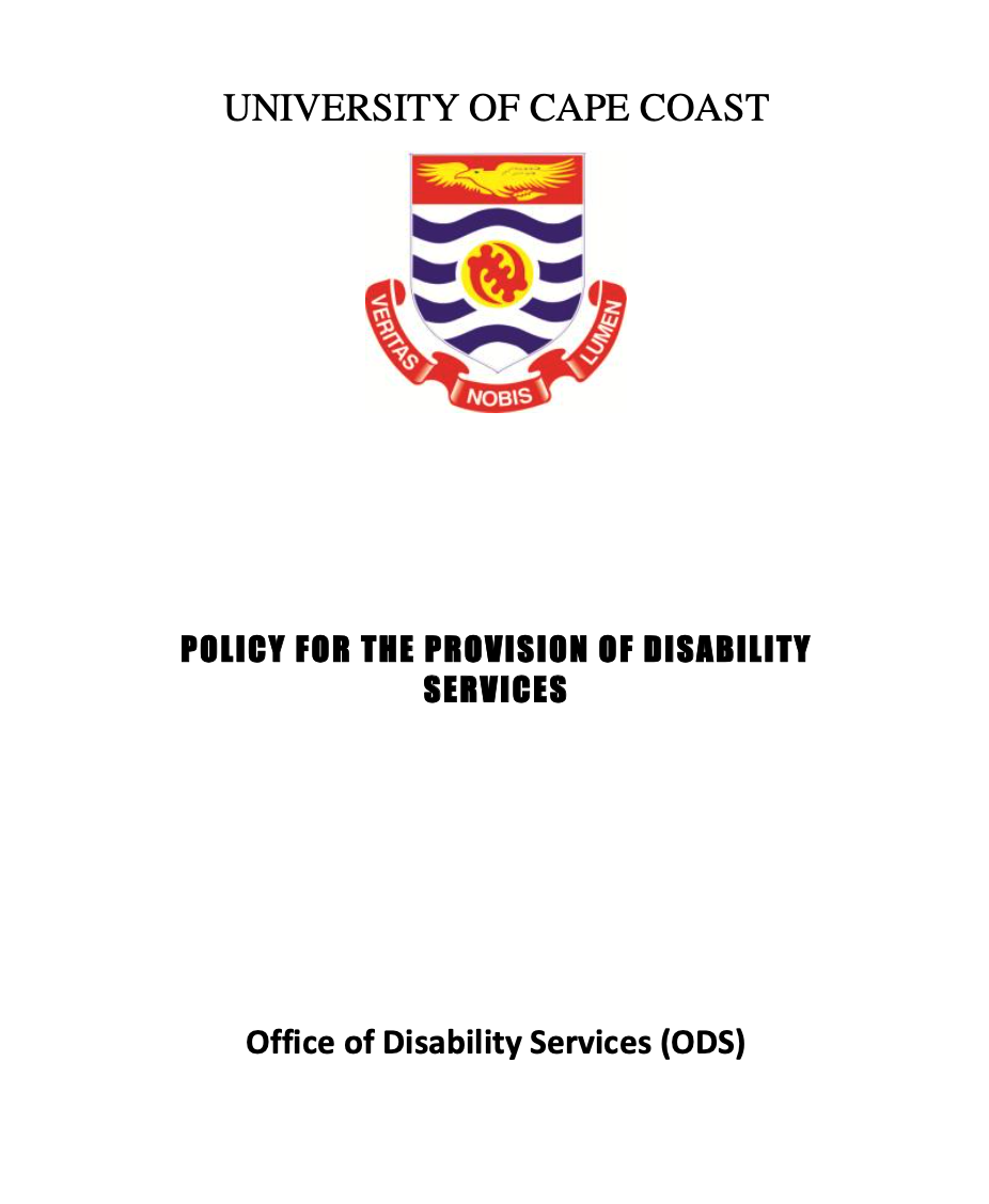 UCC Policy For Persons with Disabilities UCC Staff