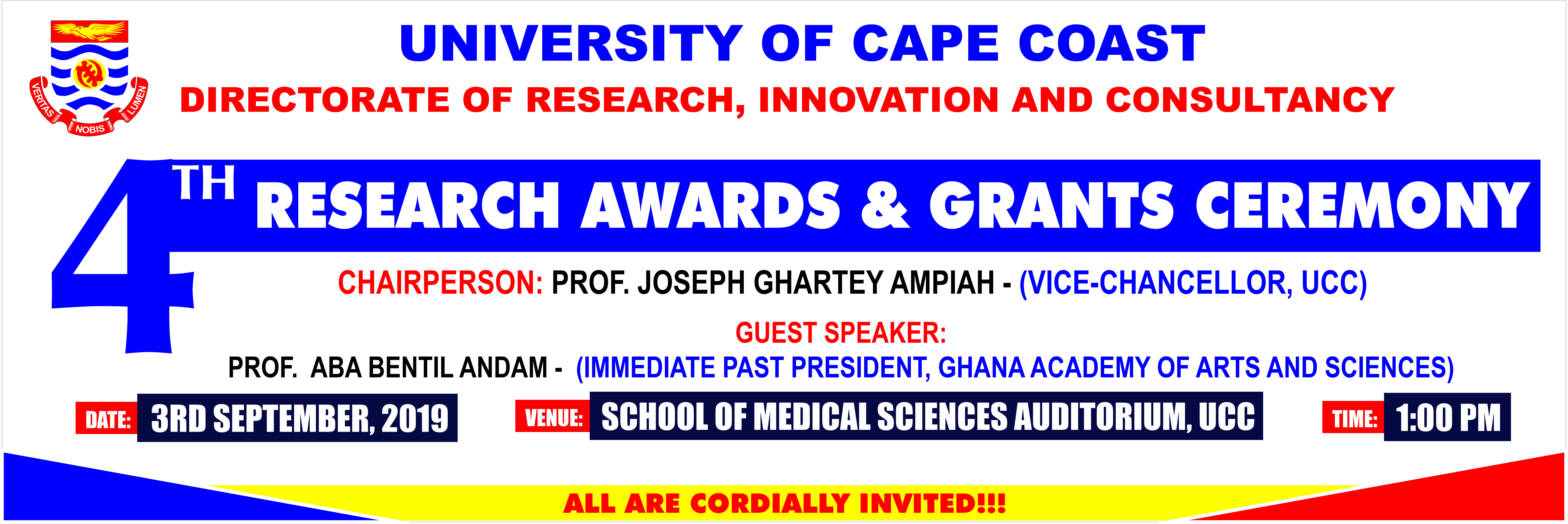 4th Research Awards and Grants Ceremony 4th Research Awards and Grants Ceremony