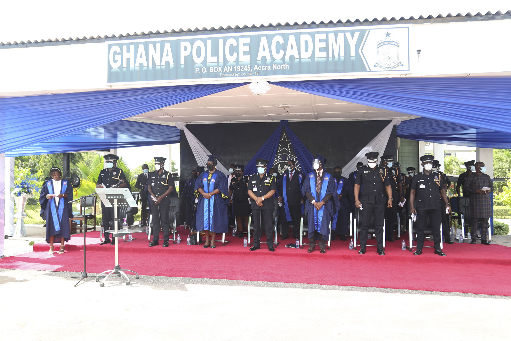 Dignitaries at the podium