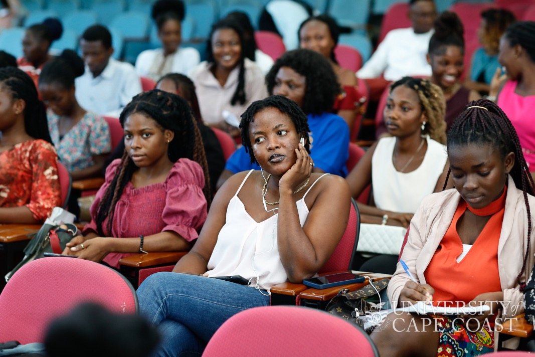 A section of students at the debate