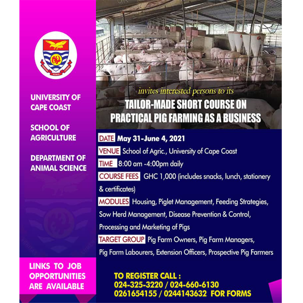 Tailor Made Short Course On Practical Pig Farming As A Business Tailor Made Short Course On Practical Pig Farming As A Business
