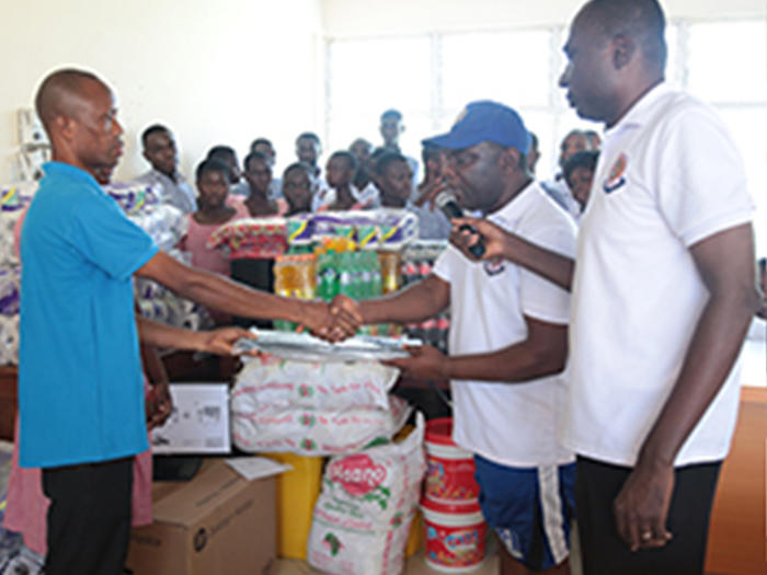Presentation of the items to the Cape Coast School for the Deaf DIRECTORATE OF FINANCE WELFARE ASSOCIATION DONATES TO CAPE COAST SCHOOL FOR THE DEAF