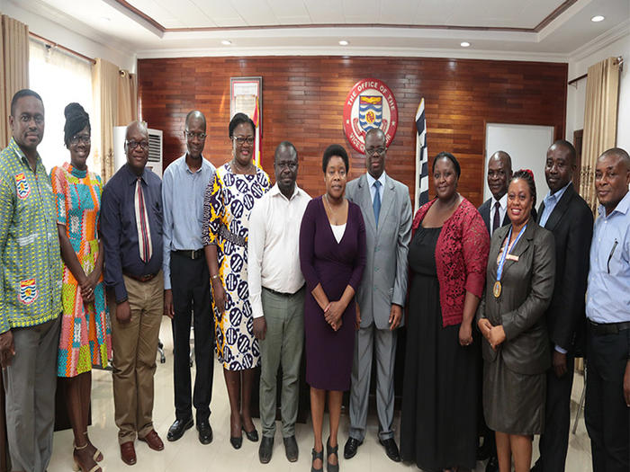 Delegation from University of KwaZulu-Natal Calls on Vice-Chancellor The delegation from University of KwaZulu-Natal with the Vice-Chancellor and other officials of UCC
